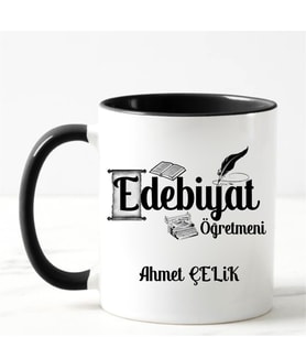 Edebiyat Öğretmeni Kupa Bardağı Siyah