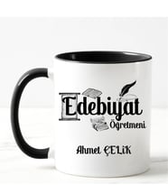 Edebiyat Öğretmeni Kupa Bardağı Siyah