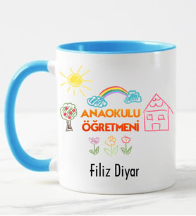 Ana Okulu Öğretmeni Kupa Bardağı Mavi