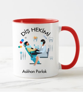 Diş Hekimi Kupa Bardağı Kırmızı