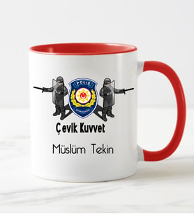 Çevik Kuvvet Polisi Kupa Bardağı Kırmızı