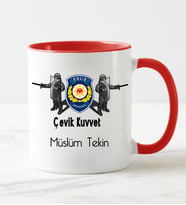 Çevik Kuvvet Polisi Kupa Bardağı Kırmızı