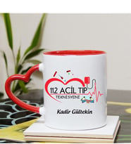 112 Acil Tıp Teknisyeni Kupa Bardağı Kalpli