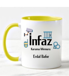 Ceza İnfaz Koruma Memuru Kupa Bardağı Sarı