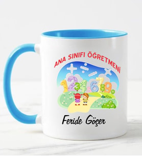 Ana Sınıfı Öğretmeni Kupa Bardağı Mavi