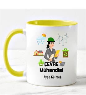 Çevre Mühendisi Kupa Bardağı Sarı