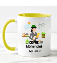 Çevre Mühendisi Kupa Bardağı Sarı