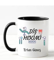 Diş Hekimi Kupa Bardağı Siyah