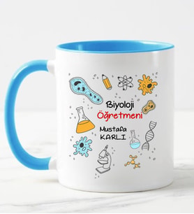 Biyoloji Öğretmeni Kupa Bardağı Mavi
