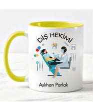 Diş Hekimi Kupa Bardağı Sarı