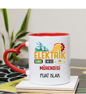 Elektirik Mühendisi Kupa Bardağı Kalpli