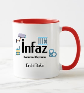 Ceza İnfaz Koruma Memuru Kupa Bardağı Kırmızı