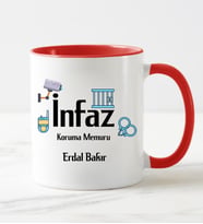 Ceza İnfaz Koruma Memuru Kupa Bardağı Kırmızı