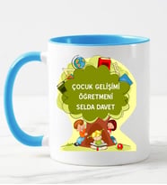 Çocuk Gelişimi Ve Eğitimi Öğretmeni Kupa Bardağı Mavi