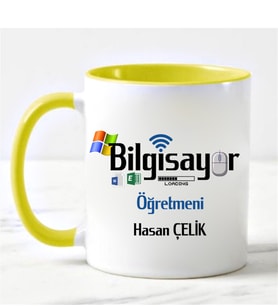 Bilgisayar Öğretmeni Kupa Bardağı Sarı