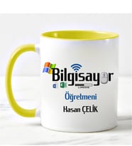 Bilgisayar Öğretmeni Kupa Bardağı Sarı