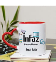 Ceza İnfaz Koruma Memuru Kupa Bardağı Kalpli