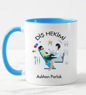Diş Hekimi Kupa Bardağı Mavi
