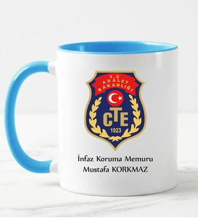 Ceza İnfaz Koruma Memuru Kupa Bardağı Mavi