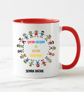 Çocuk Gelişimi Ve Eğitimi Öğretmeni Kupa Bardağı Kırmızı
