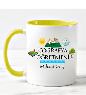 Coğrafya Öğretmeni Kupa Bardağı Sarı