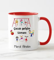 Çocuk Gelişimi Ve Eğitimi Öğretmeni Kupa Bardağı Kırmızı