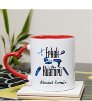 Erkek Kuaförü Kupa Bardağı Kalpli