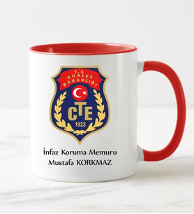 Ceza İnfaz Koruma Memuru Kupa Bardağı Kırmızı