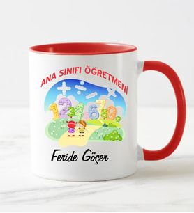 Ana Sınıfı Öğretmeni Kupa Bardağı Kırmızı