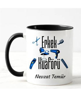Erkek Kuaförü Kupa Bardağı Siyah