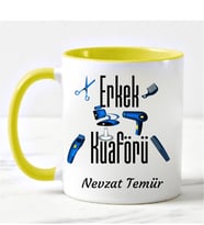 Erkek Kuaförü Kupa Bardağı Sarı