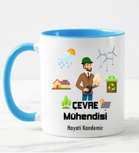 Çevre Mühendisi Kupa Bardağı Mavi