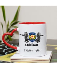 Çevik Kuvvet Polisi Kupa Bardağı Kalpli