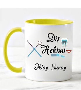 Diş Hekimi Kupa Bardağı Sarı