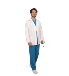 Dr Erkek Beyaz Yaka Uzun Kol Standart Boy Uniforma