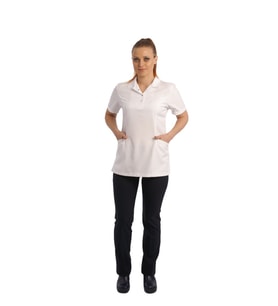 Emel Tekstil Beyaz Hemşire Kadın Kuplu Lacos Uniforma