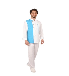 Emel Tekstil Beyaz Erkek Aşçı Uniforma Takım
