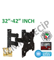 Arçelik Beko Axen Onvo 32" inç 82 Ekran 42 inç 106 Ekran  Hareketli Çift Kollu Sağlam Askı Aparatı