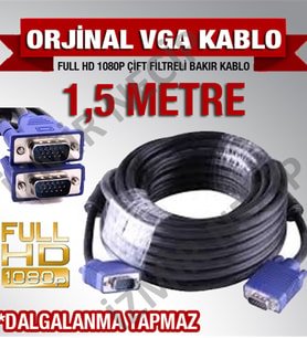 1.5 Metre Vga Wga Vga To Vga Kablosu Kaliteli
