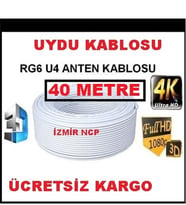 40 Metre Fullhd 3D 4K Uydu Çanak Anten Kablosu Rg6 A++