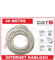 40 Metre Cat 6 Kablo Internet Kablosu internet MODEM PC ARASI KABLO