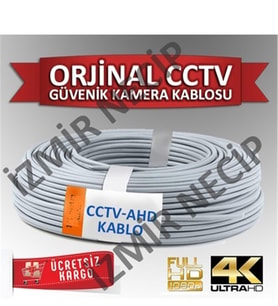 25 Metre Güvenlik Kamera Kablosu Cctv 2+1 Ahd Analog Kamera Kablo