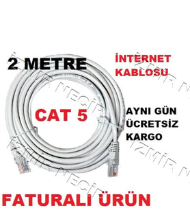 2 Metre Cat5E Ethernet Kablosu