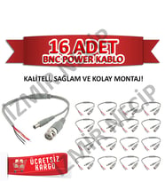 16 Lı Bnc-Power Kamera Montaj Seti Ekonomik Paket Ücretisiz Kargo