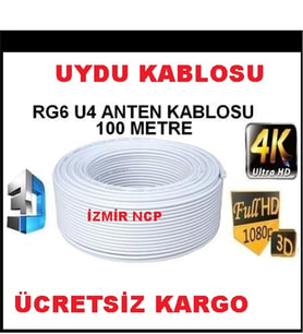 100Mt 100 METRE 100M RG6 U4 RG6-U4 ÇANAK ANTEN UYDU SİSTEM