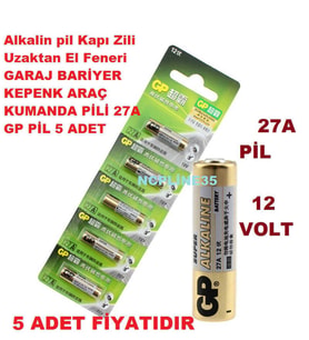 Alkaline Kapı Zili Uzaktan El Feneri-GARAJ BARİYER KEPENK ARAÇ KU