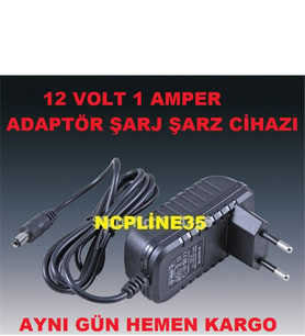 12 Volt 1 Amper Adaptör Şarj Cihazı Aleti Adsl Vdsl Modem Adaptör