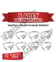 Kamera Kolay Montaj Kablosu Bnc-Power Jaklı Kablo 8Li Kaliteli