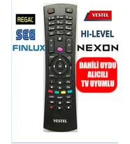 Vestel Finlux Hi-Level Seg Smart Led Tv Kumandası Mor Tuş