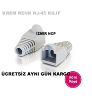Rj45 Jack Kılıfı KREM RENK 100 Adet PAKET KORUMA KILIFI